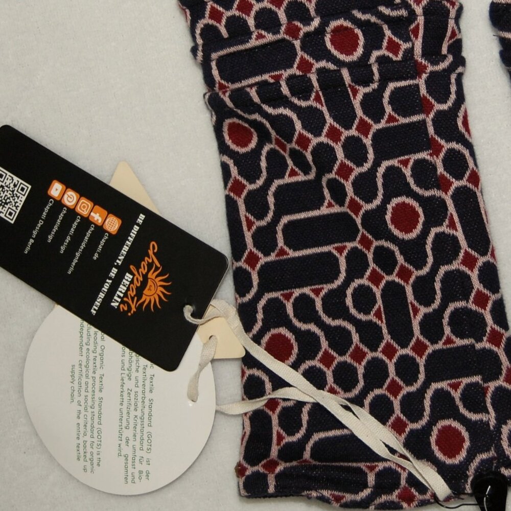 Chapati Berlin, Organic Cotton Velvet Fingerless Gloves, Reversible, Women OS - Picture 6 of 9